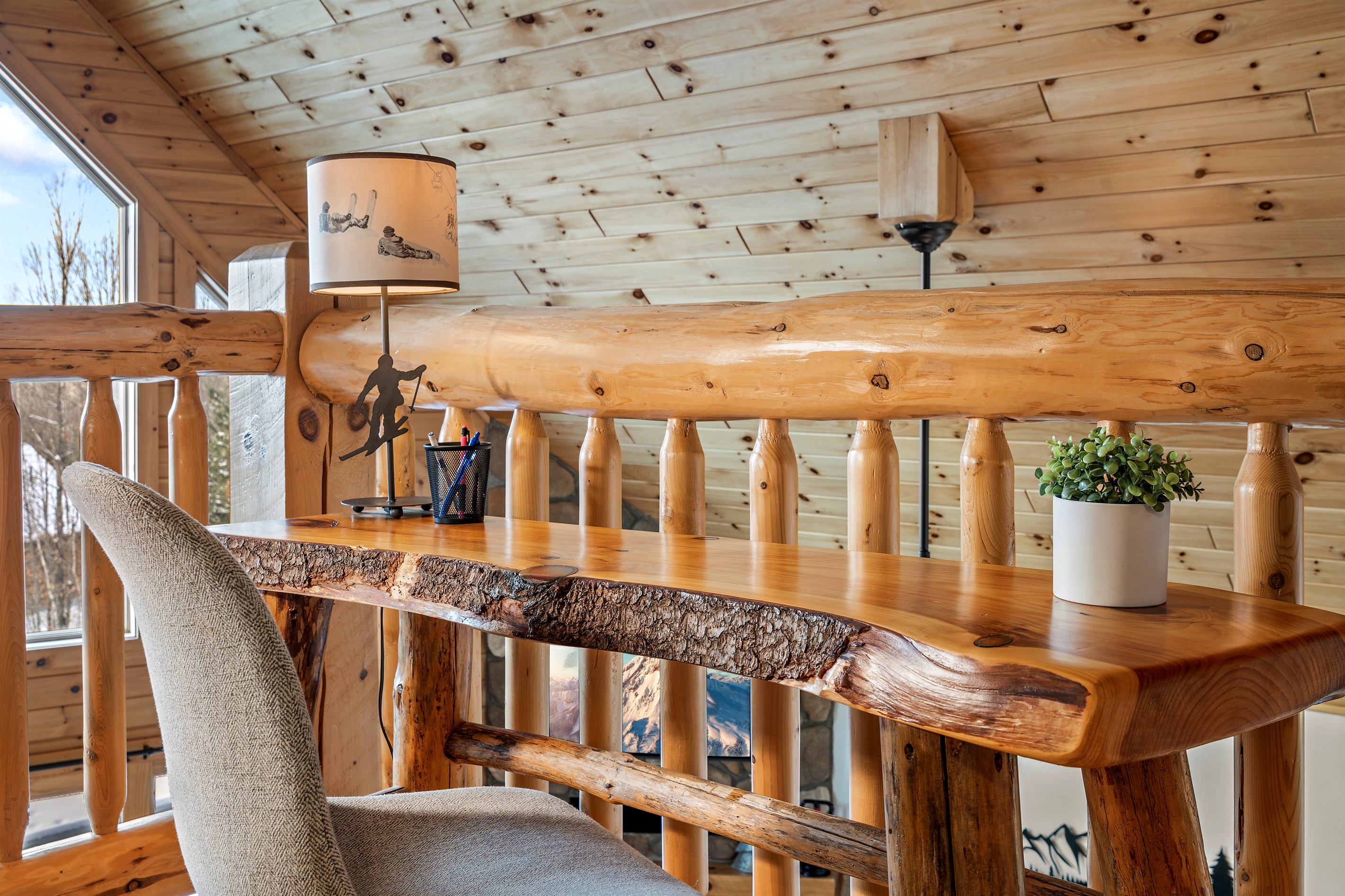 Work, create, or relax with a stunning mountain backdrop.