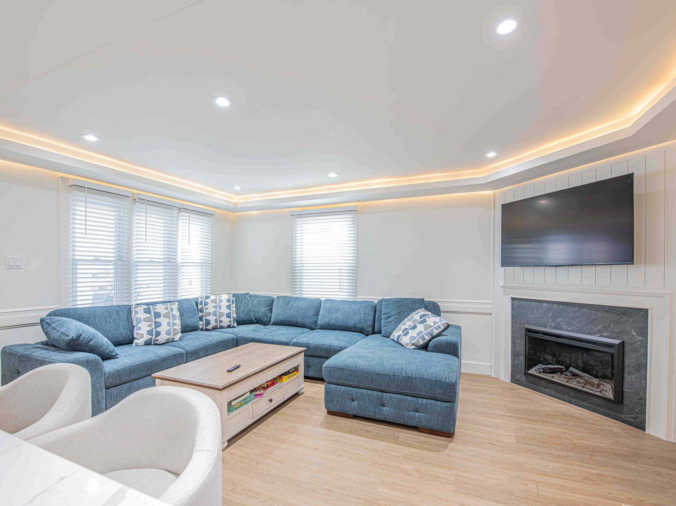 Living Room & Fireplace
