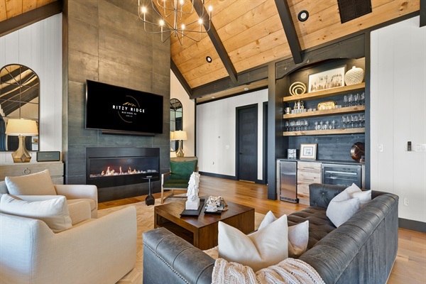 Spacious and inviting, this open living area seamlessly connects to the kitchen, perfect for entertaining or just chilling out.