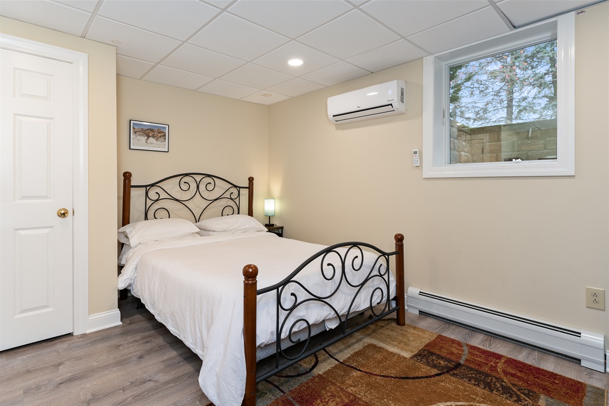 Lower level Queen bedroom with bunk beds(full on the bottom/twin on top)