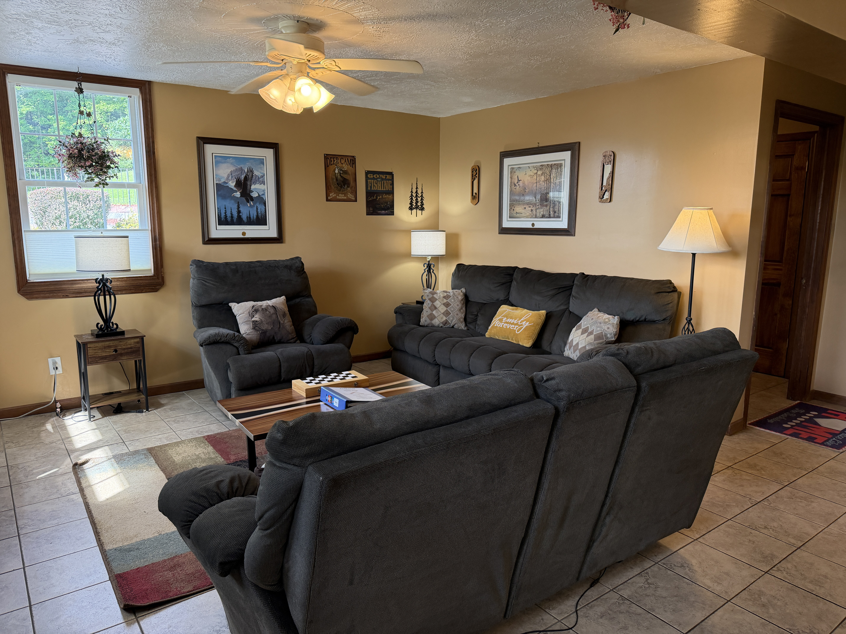 Comfy seating in the living area
