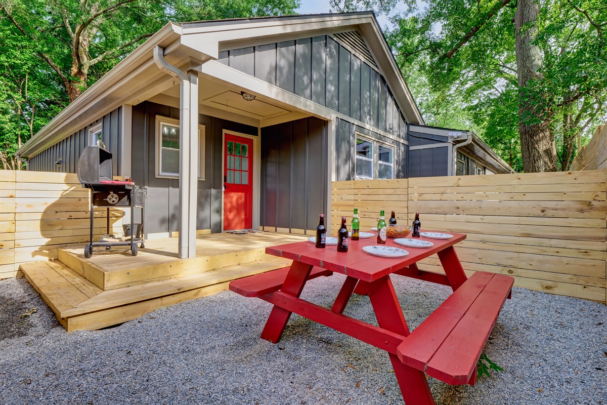 Experience backyard adventure while grilling delicious meals in your outdoor space.