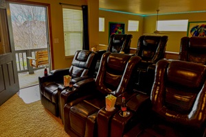 Luxurious 6-seater theater room, designed for the ultimate movie-watching experience