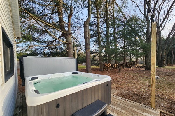 Hot tub with a great view