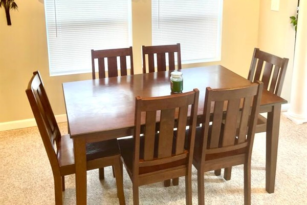 Dining table for 6.