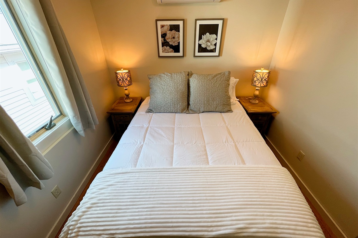 Each bedroom is equipped with a modern mini split unit for quiet and custom climate control.