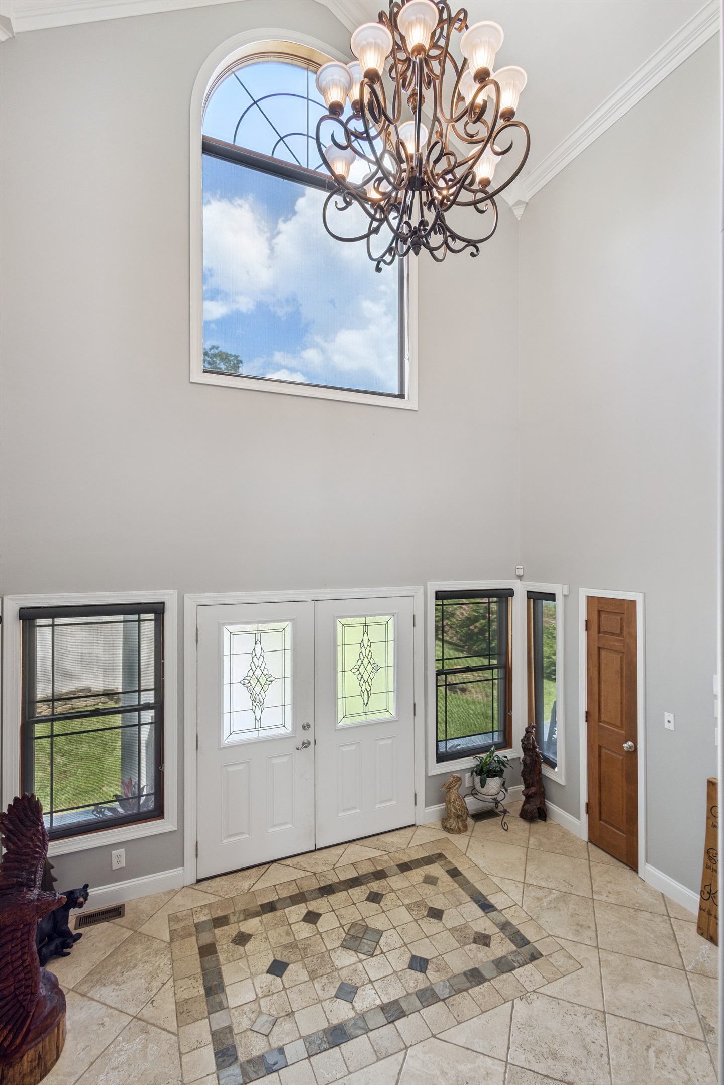 Entry seen from stairs to 2nd floor
