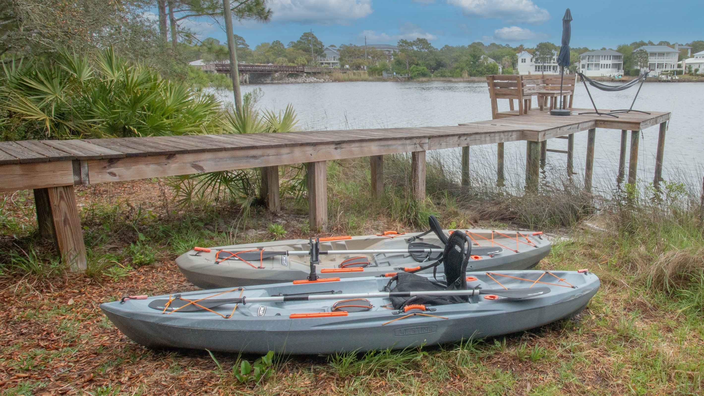 Two kayaks to explore Eastern Lake