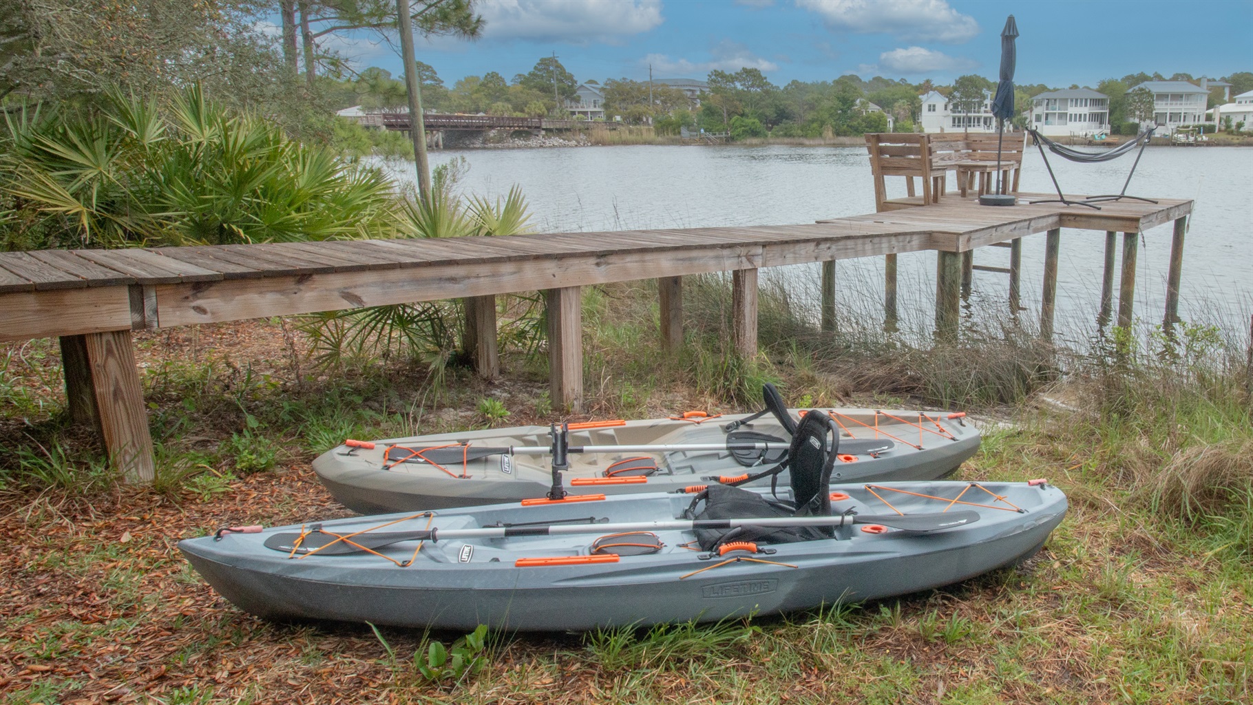 Two kayaks to explore Eastern Lake