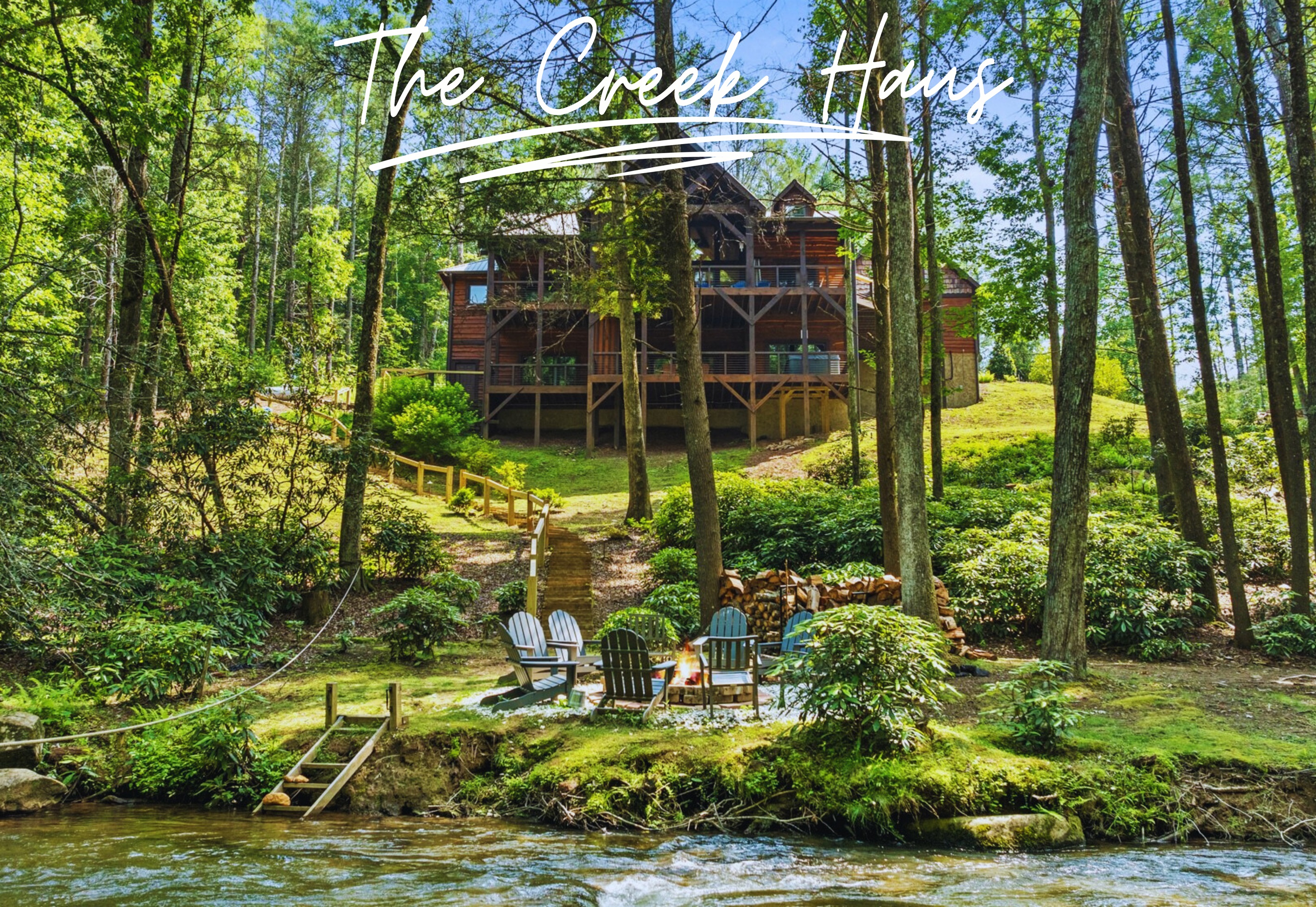 Welcome to The Creek Haüs! Experience the joy of escaping to a retreat right on the serene Fightingtown Creek. Enjoy tubing, swimming, fishing, or simply unwinding by the creek.