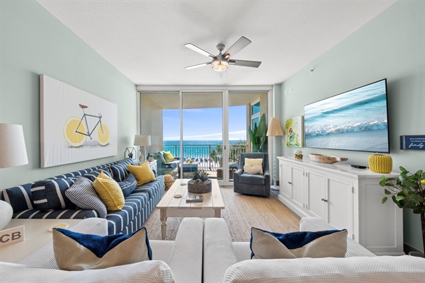 Spacious family room with a view!