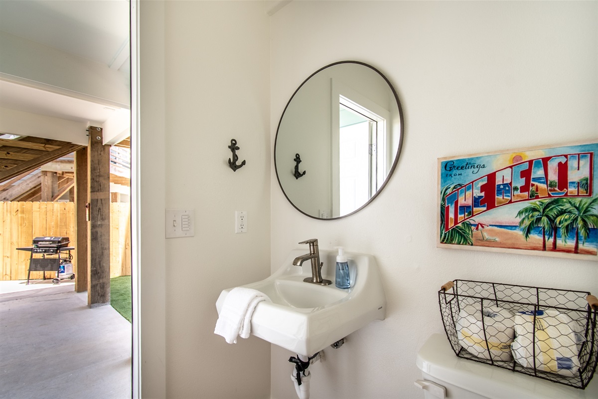 Half bath - downstairs by the pool