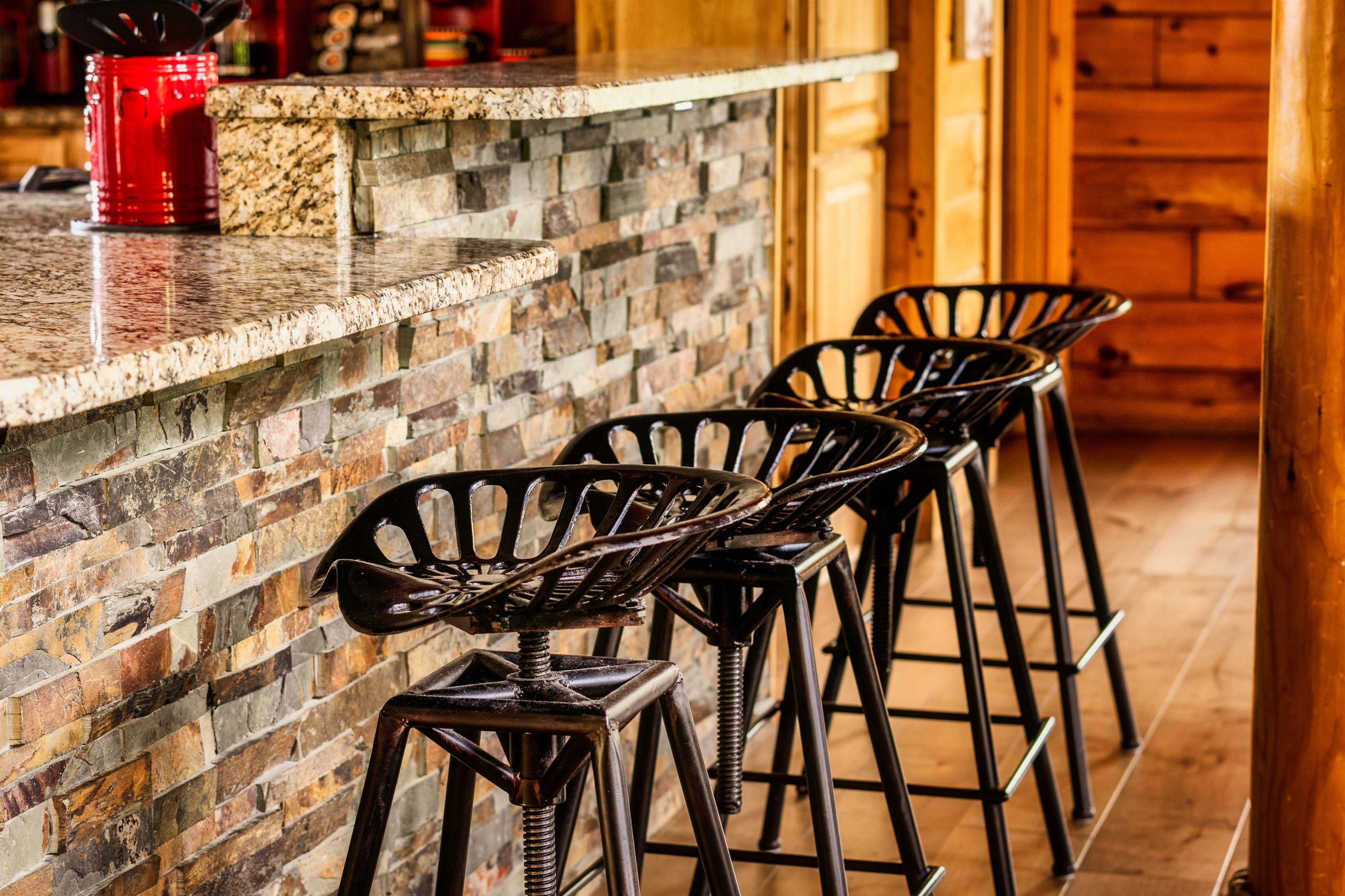 Counter barstools seat 4.