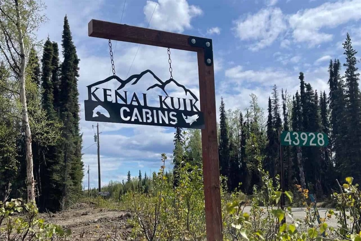 Kenai Kuik Cabins Street Sign
