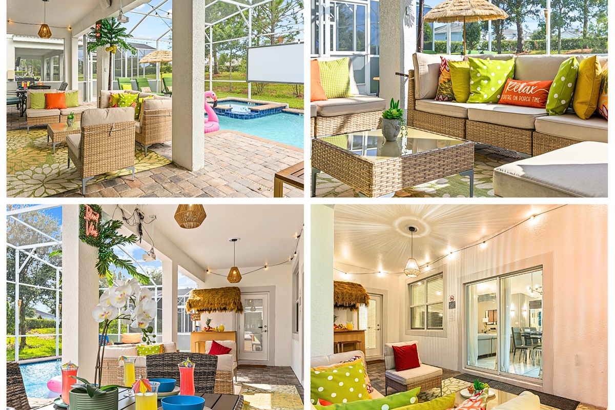 Gorgeous lanai perfect for enjoying sunny afternoons and balmy evenings!