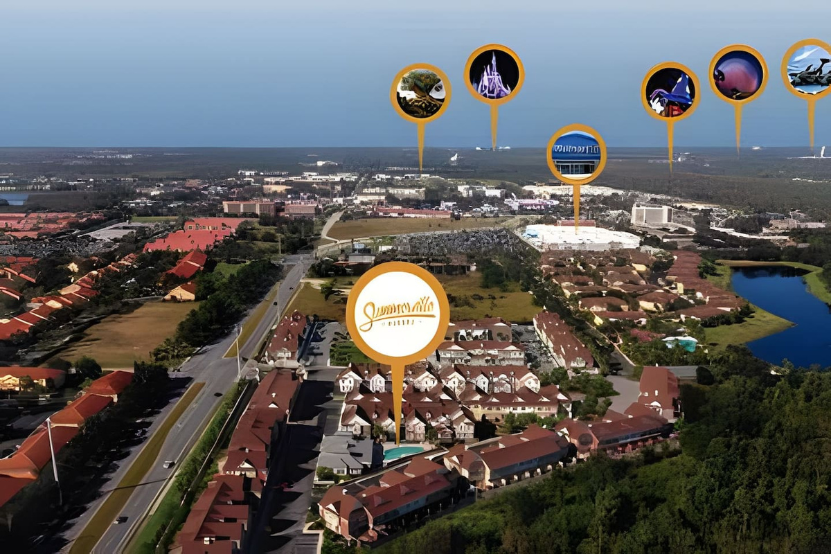Summerville Resort is just minutes from Disney, Universal, SeaWorld, shopping, and restaurants.

