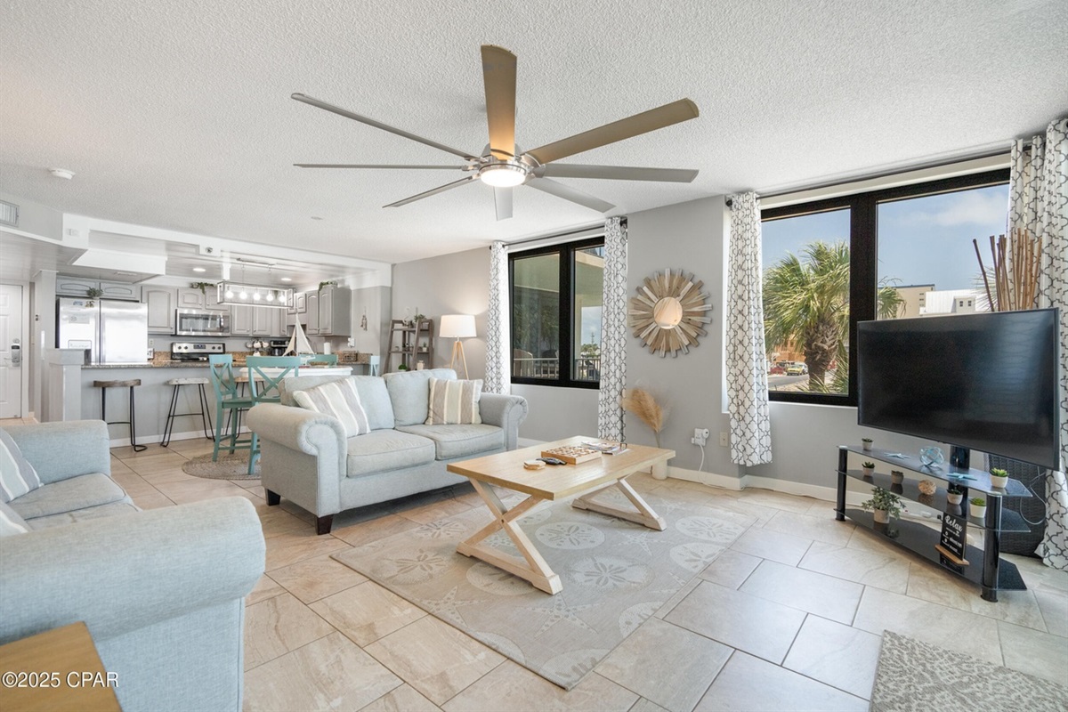 Gulf-Front Living Room