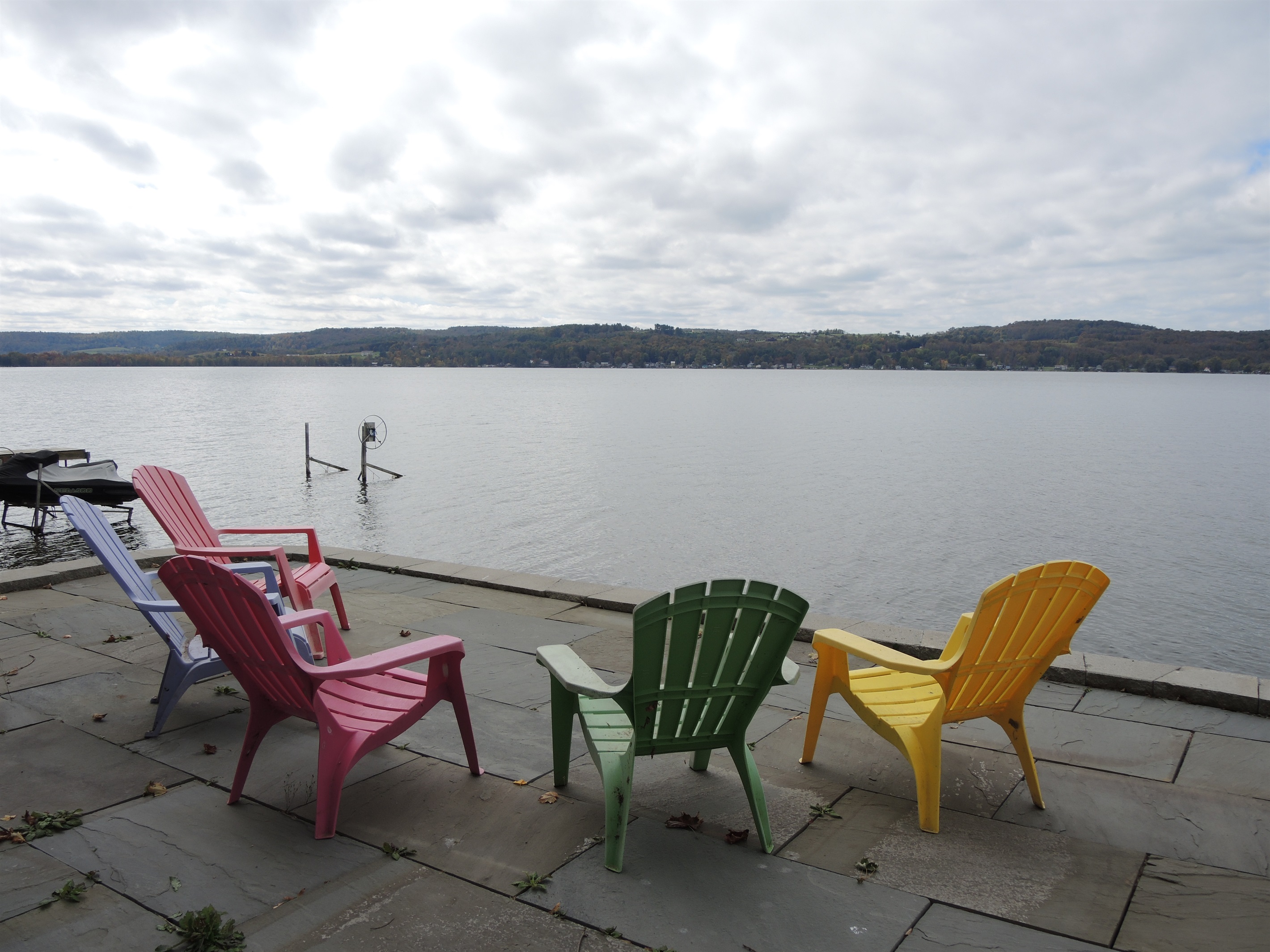 Patio overlooking water