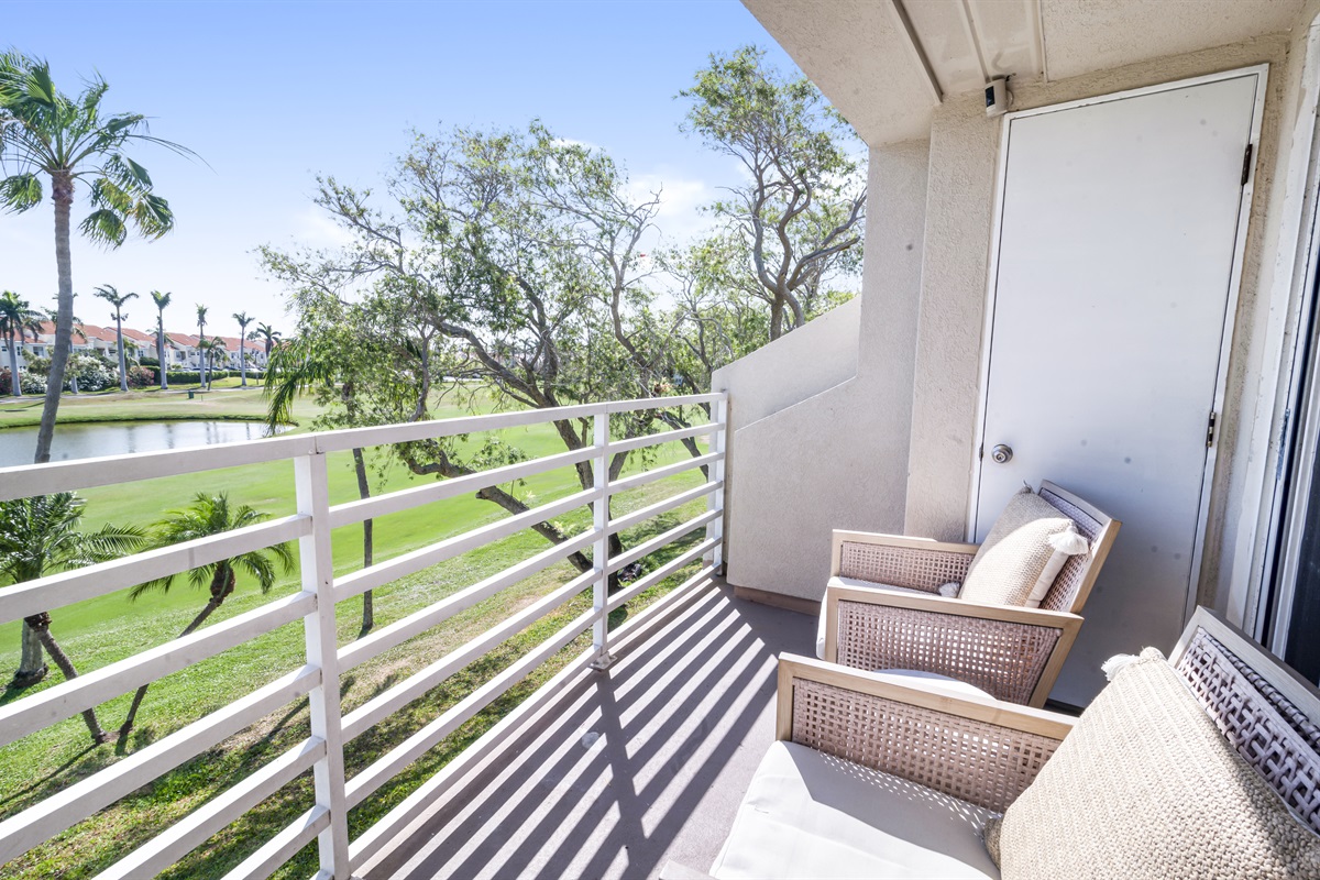 Step outside to your private patio, perfect for morning coffee, evening wine, or simply soaking in the Florida breeze.