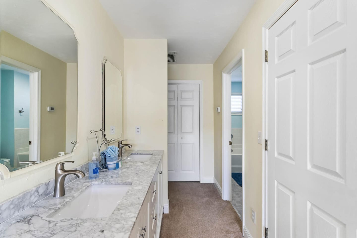 Double Sink Vanity in Master bath.