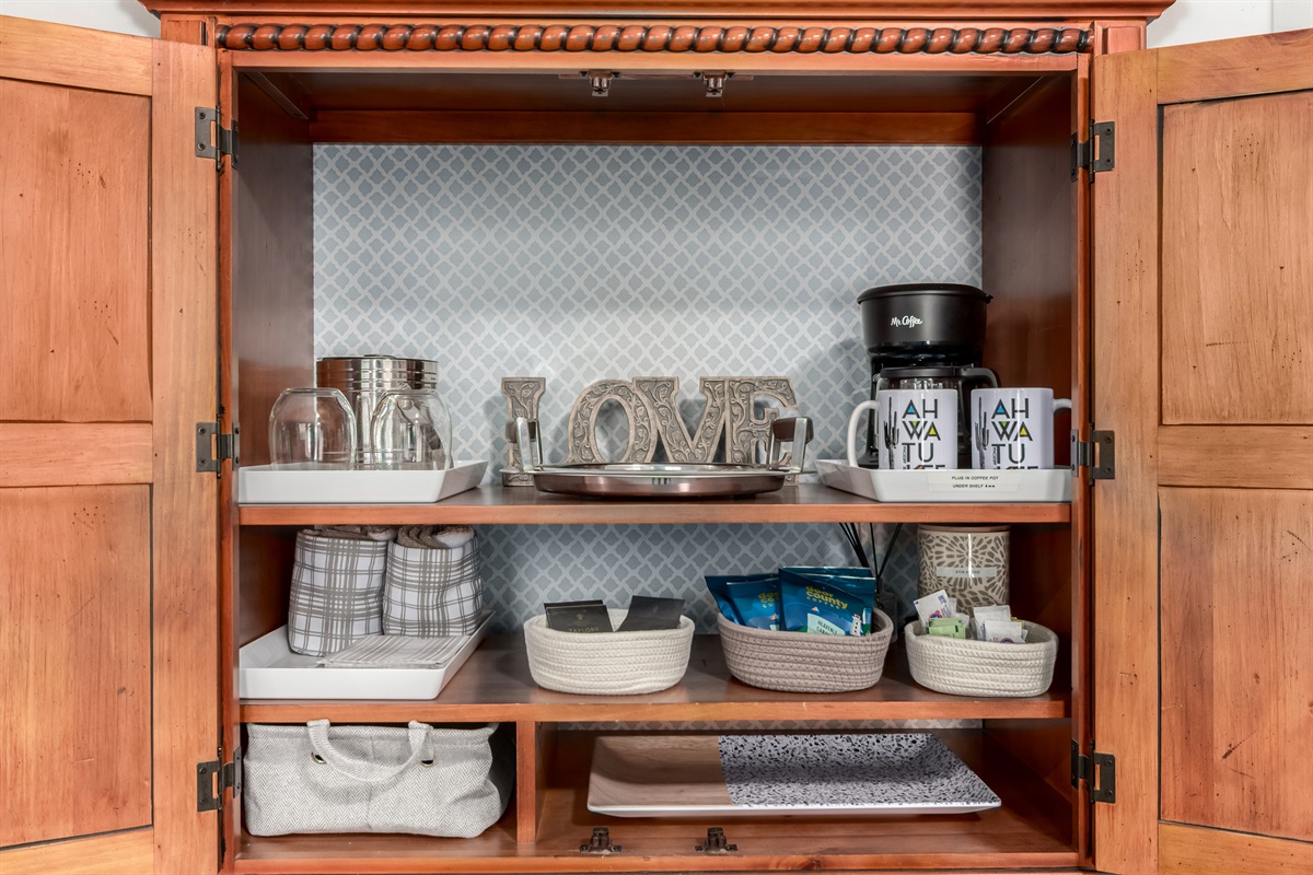 Coffee Service Area Primary Bedroom