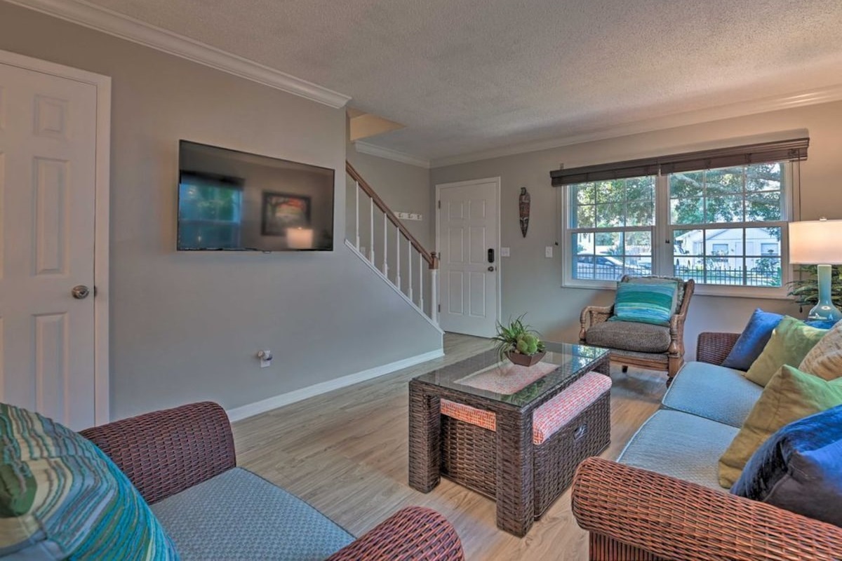 Inviting Living Room with Smart TV