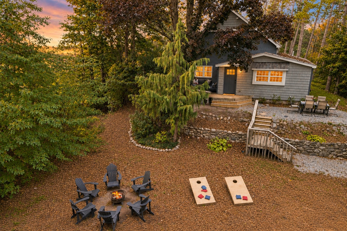 Relax by the firepit after dinner with 'smores for dessert!