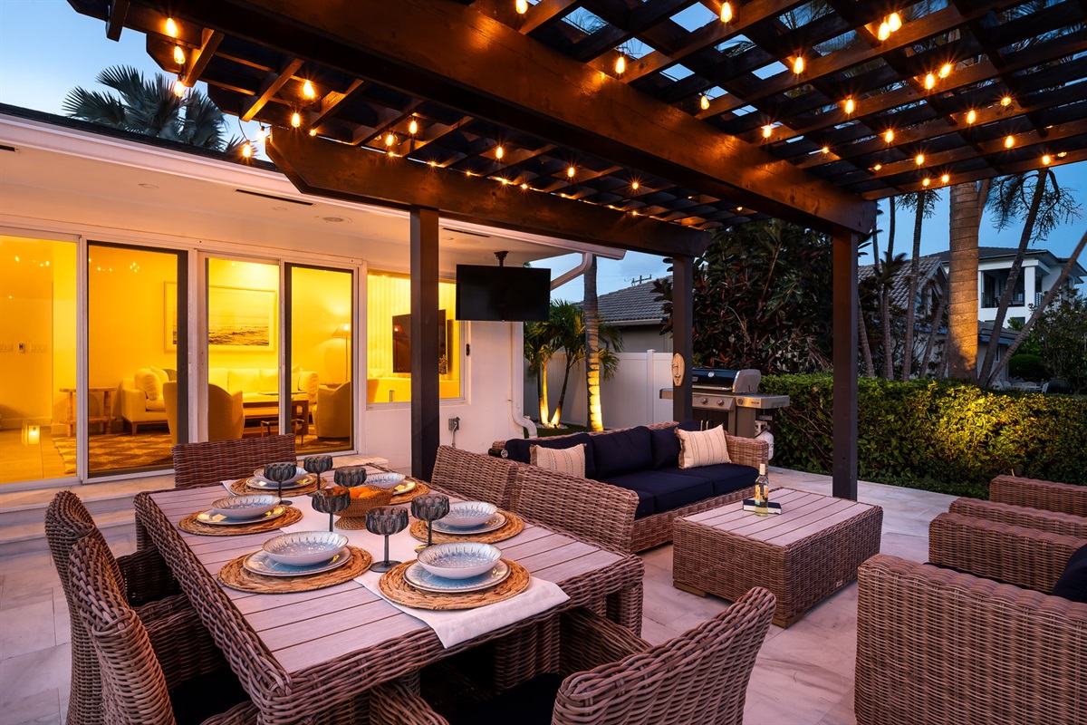 Catch the big game without missing the sunshine&mdash;outdoor living meets your favorite team.