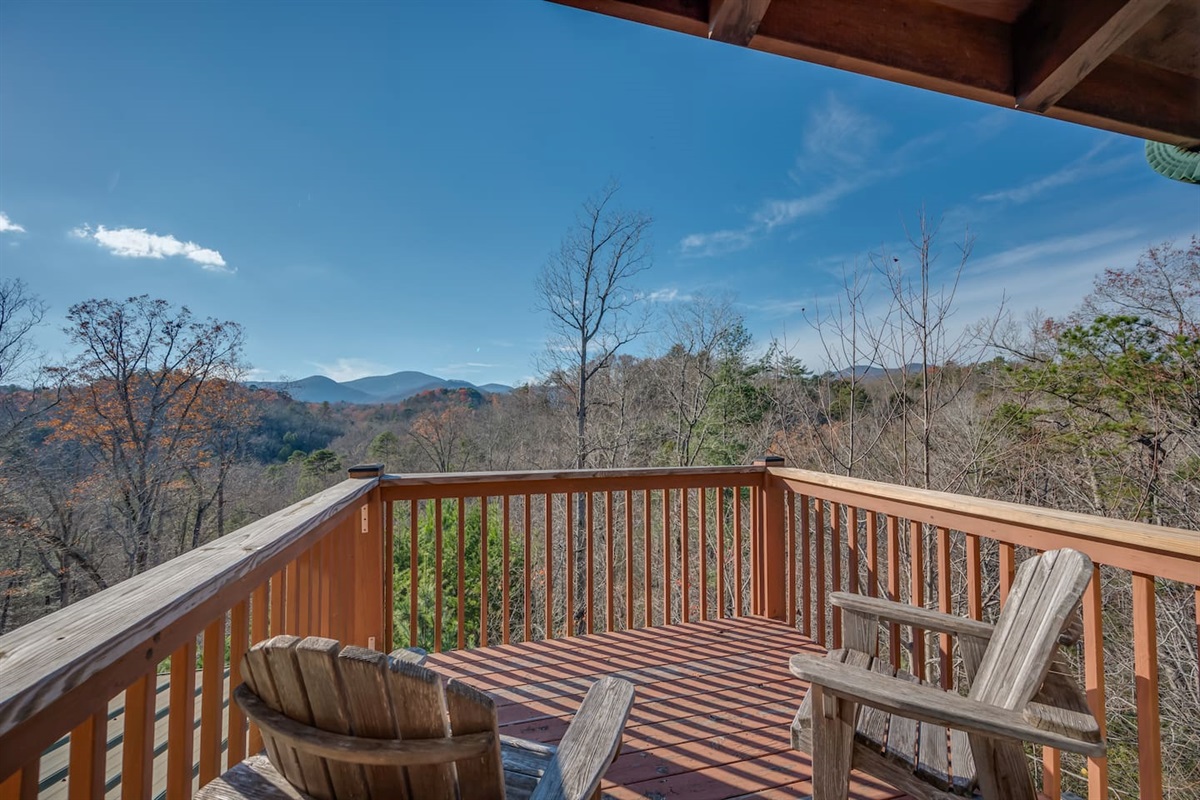Upper level of cabin deck view