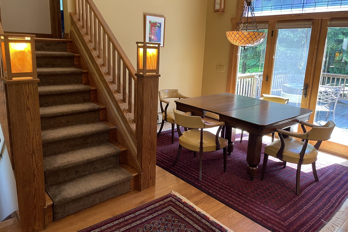 Dining Area stairs leading to 2 bedrooms and 2 baths..