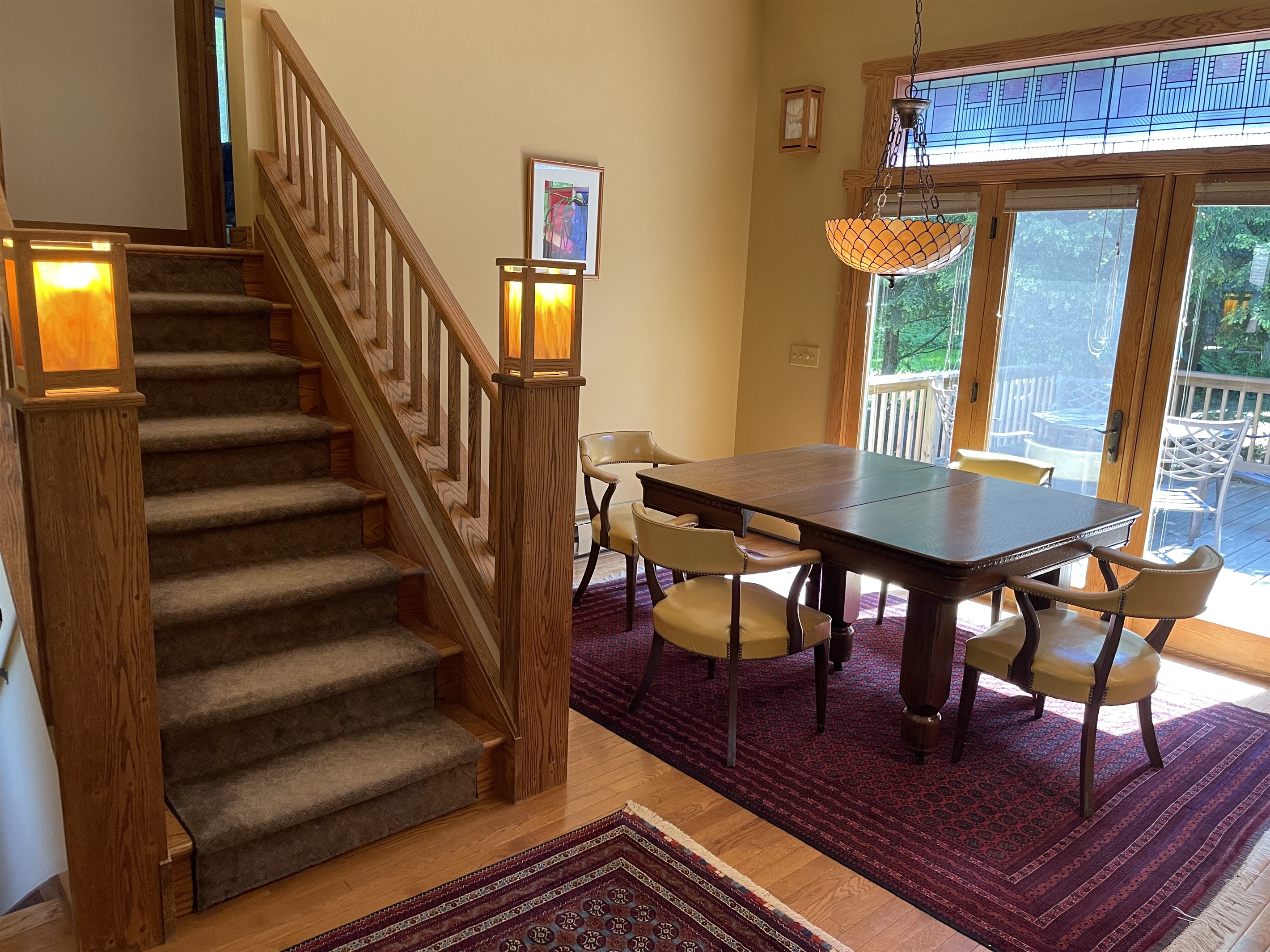 Dining Area stairs leading to 2 bedrooms and 2 baths..