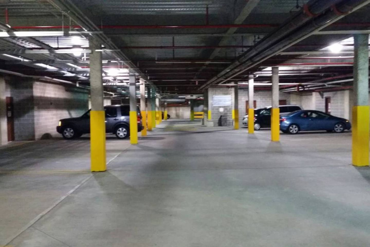 Free parking garage for guests. 