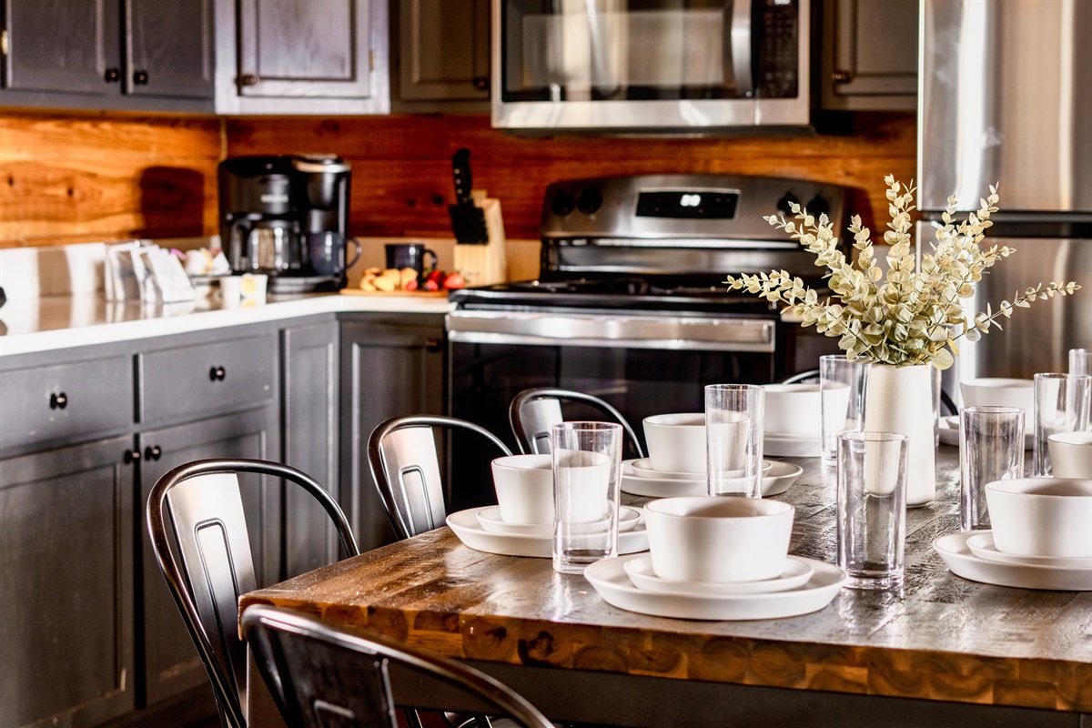 A well-equipped kitchen with modern conveniences made it feel like a home. Our whole experience was very pleasant.  