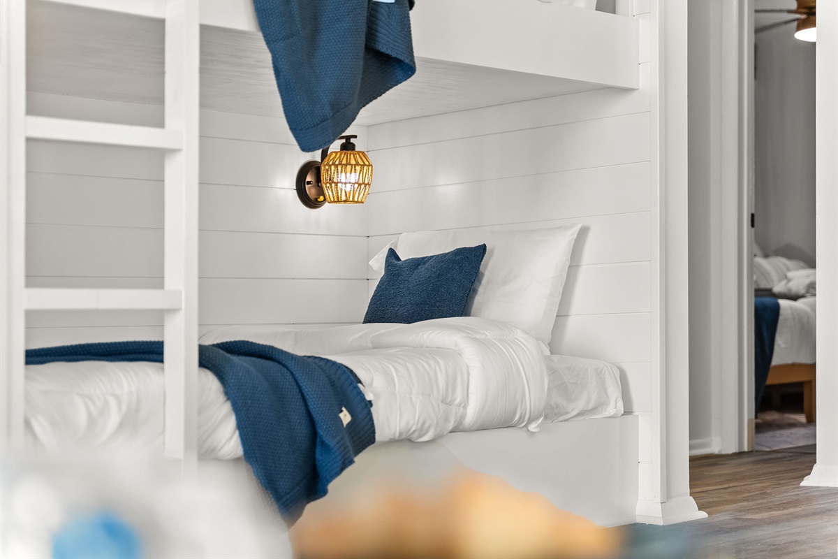 Bunk beds for kids, teens or extra guests.