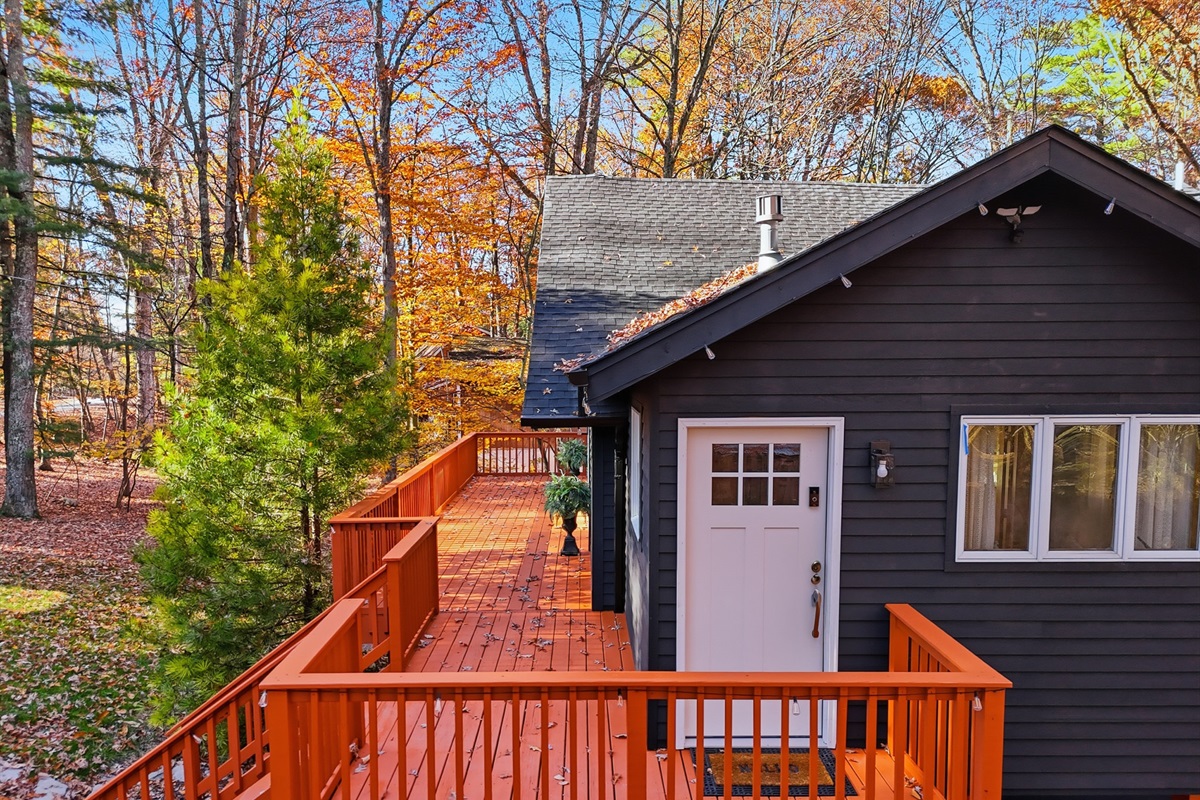 Main entrance and front deck