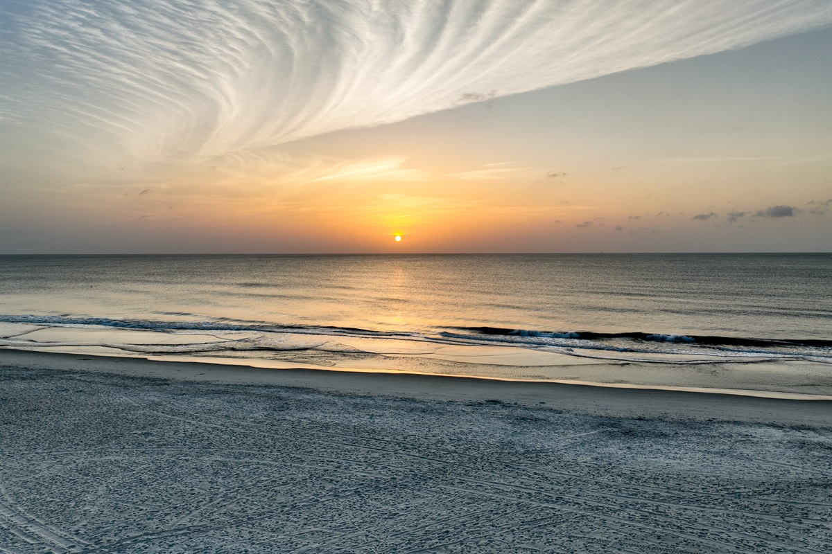 Stunning Jacksonville Beach sunrise views right from the property
