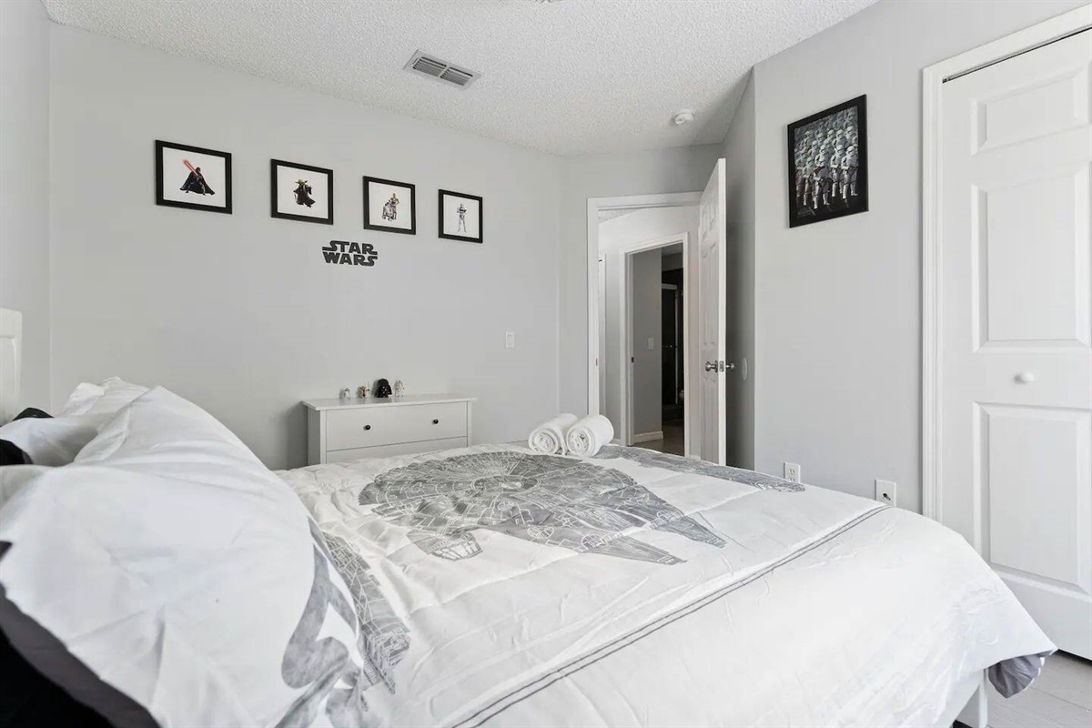 The third bedroom is special for the Star Wars fans!