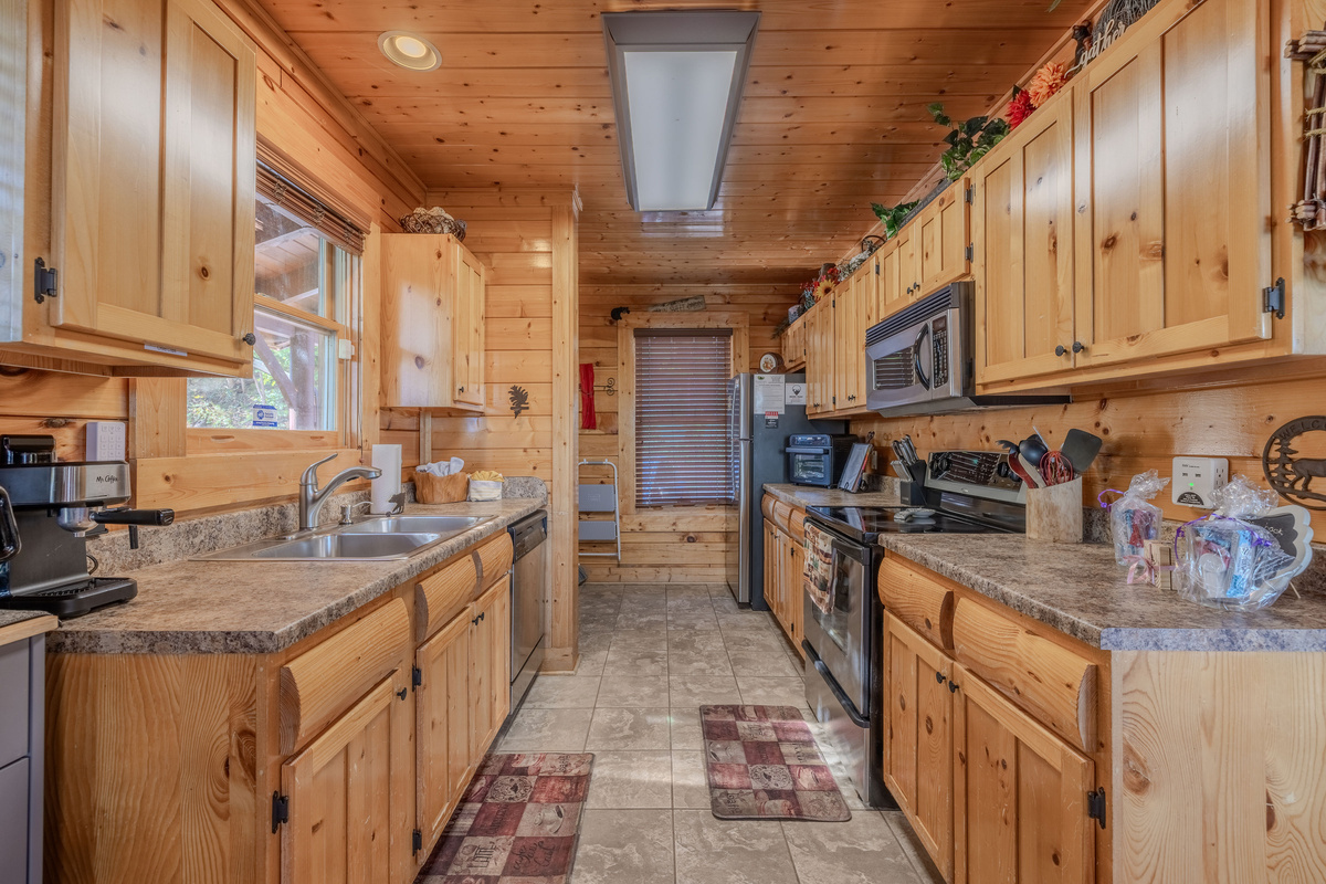 Galley style kitchen