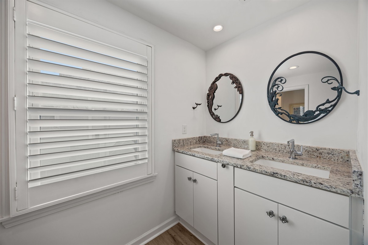 Bright sink area with plenty of counter space