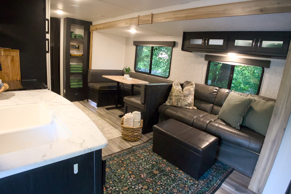 As seen from entering the camper.