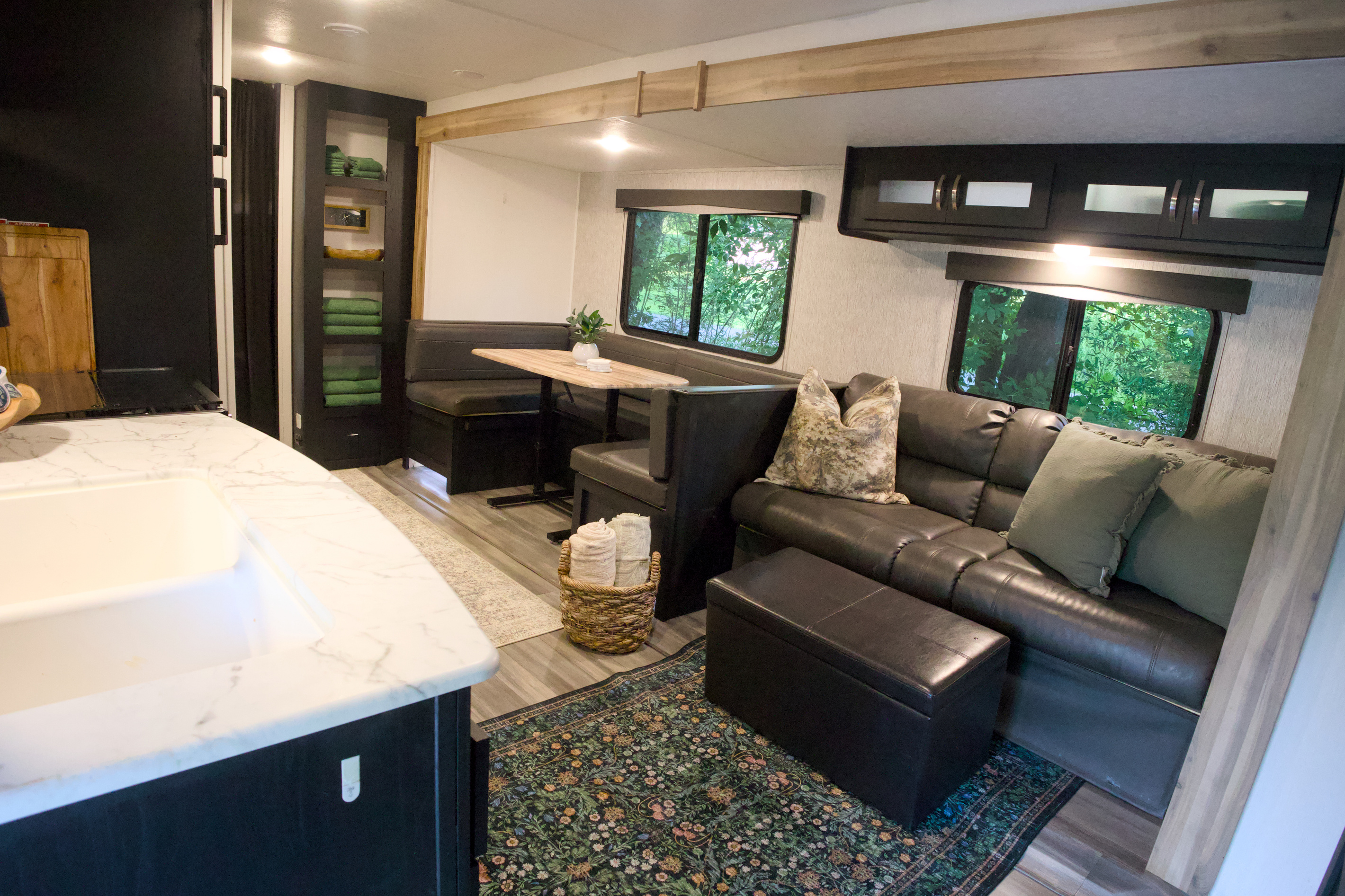 As seen from entering the camper.
