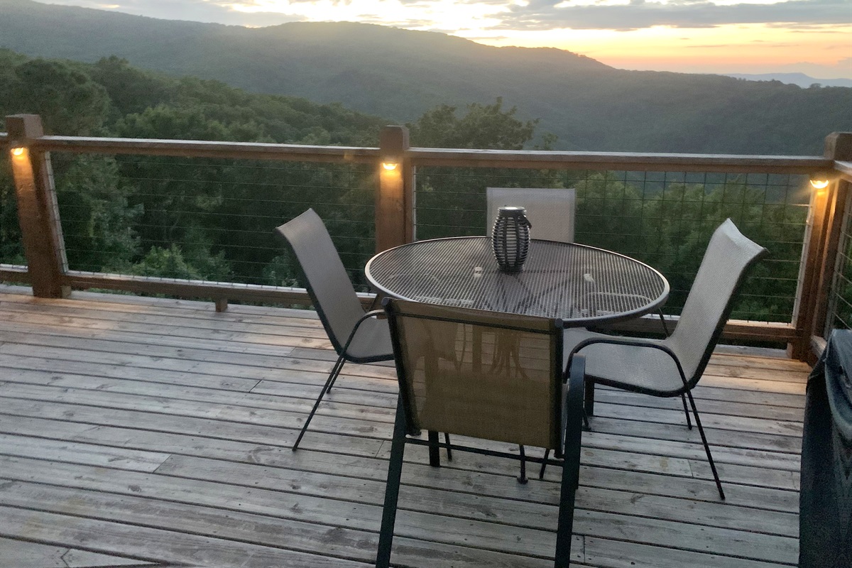 The best seat at sunset is right here on the cabin deck.
