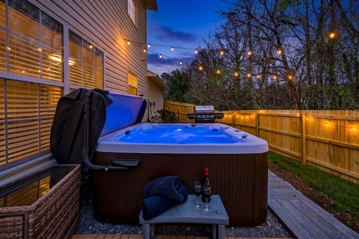 Twilight in hot tub! Because you deserve to relax!
