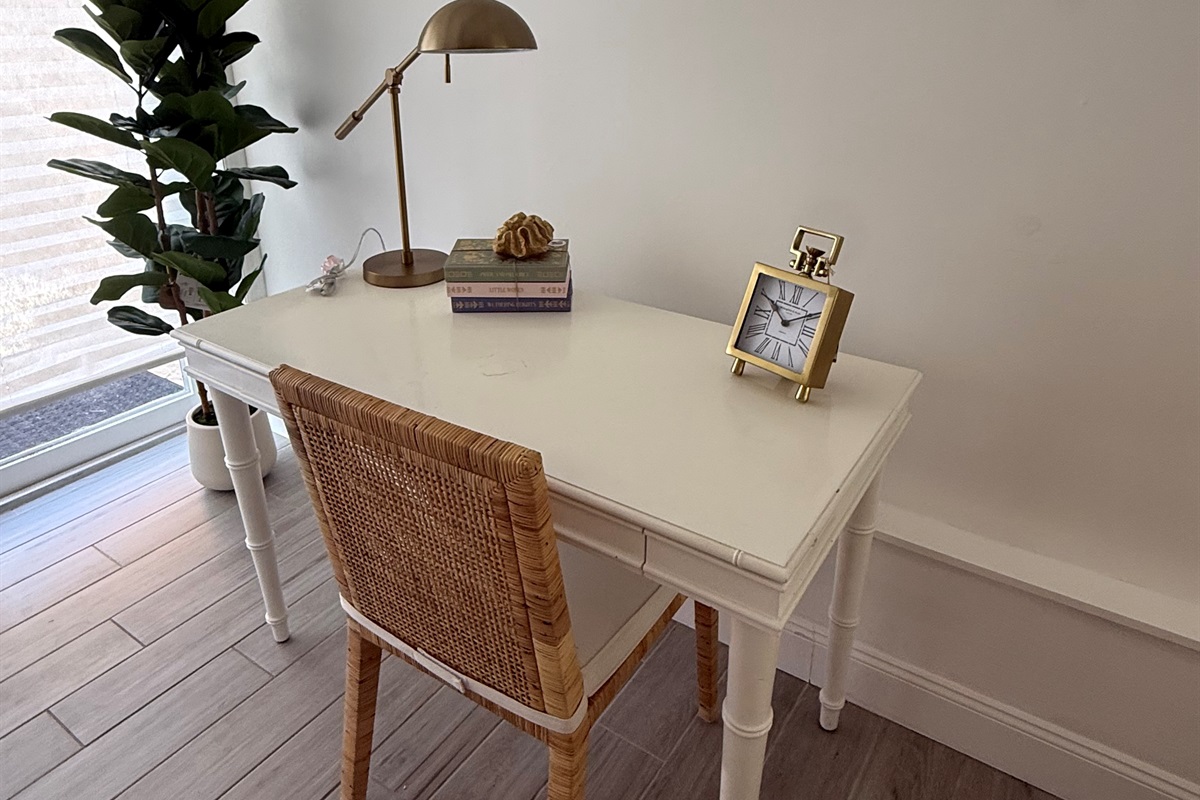 Start your mornings here with a cup of coffee and natural light streaming in. Your own peaceful corner to relax or work.