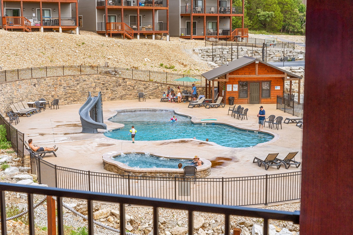 Resort pool and hot tub