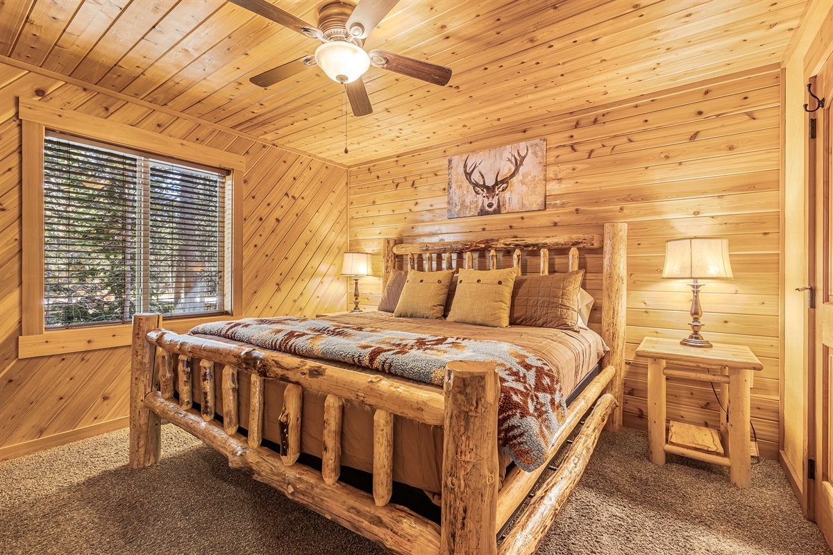 Bedroom #2 w/ king sized bed and private ensuite bathroom