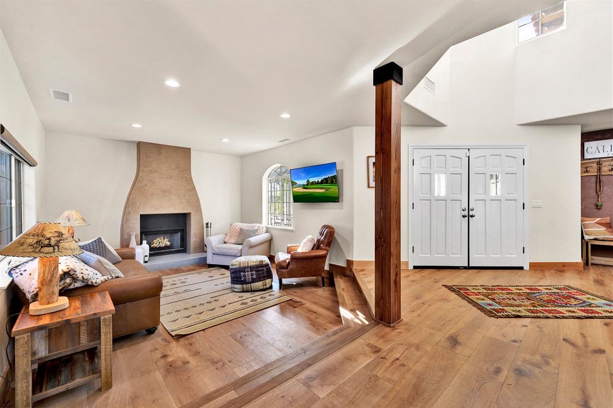 Family Den Area - Wood Burning Fireplace