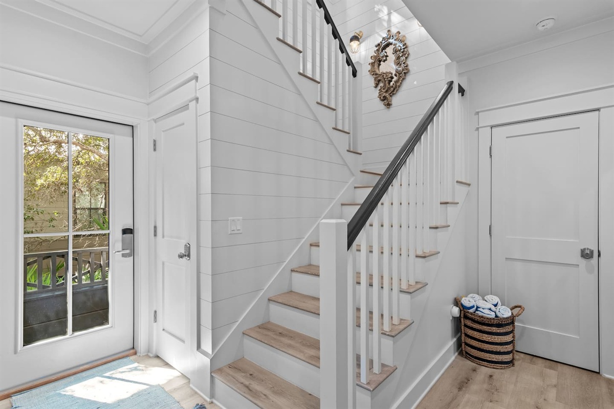 Front entry with stairs up to the 2nd floor - three bedrooms along with full baths.