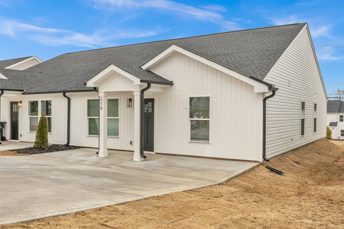 Right side of duplex - Front door / driveway
