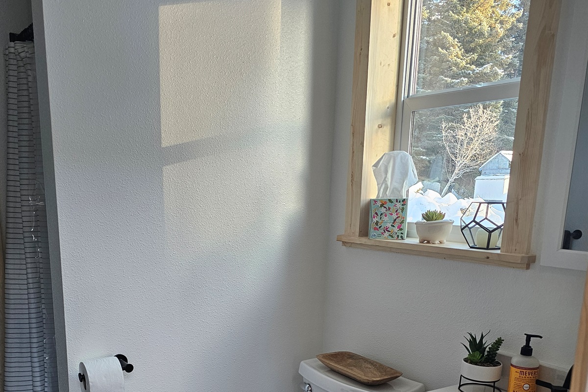 Bathroom includes a sink, toilet, and shower only.  Washer and Dryer located in bathroom behind the door.